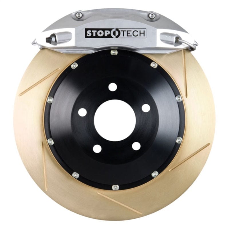Kies-Motorsports Stoptech StopTech BBK 95-99 BMW M3 (E36) / 98-02 MZ3 Coupe/Roadster Fr 4 Pist 355x32 Silver Zinc Slot Rotors