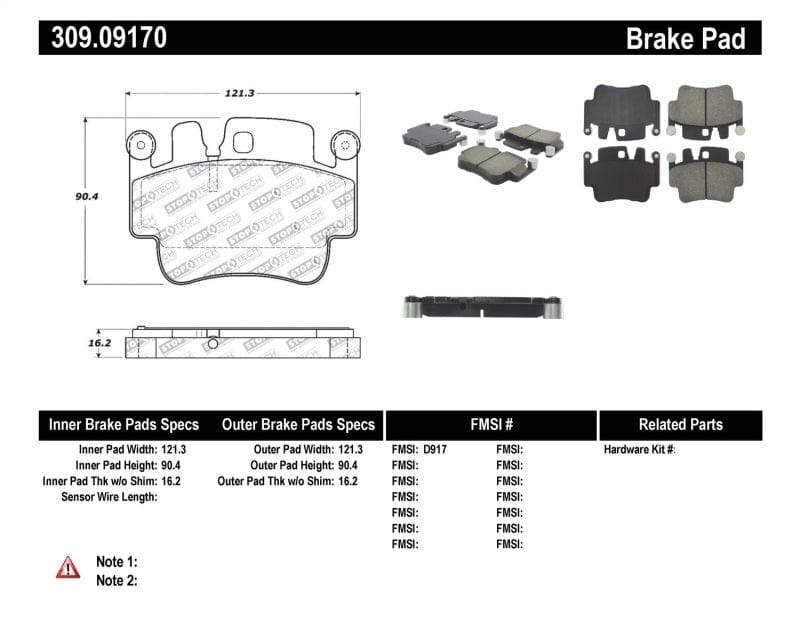 Kies-Motorsports Stoptech StopTech Performance 00-07 Porsche Boxster S / 06-07 Cayman / 99-05 911 Carrera Front Brake Pads