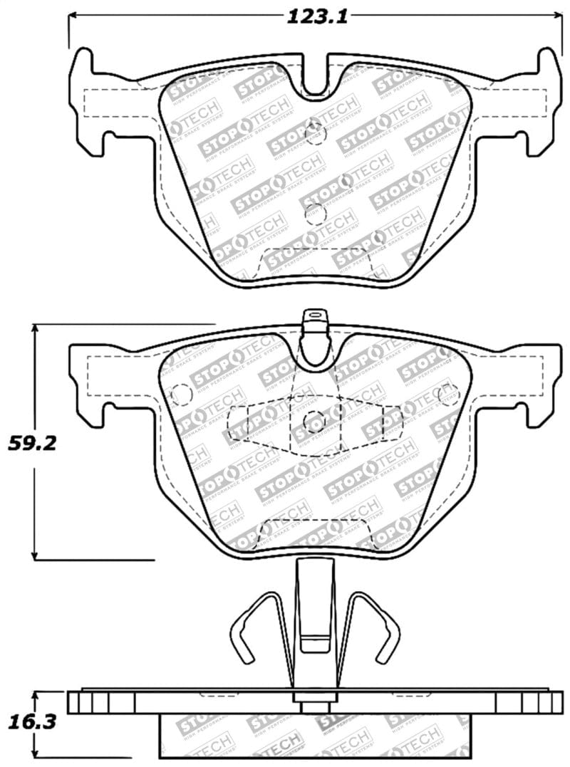 Kies-Motorsports Stoptech StopTech Performance 06 BMW 330 Series (Exc E90) / 07-09 335 Series Rear Brake Pads
