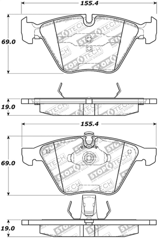 Kies-Motorsports Stoptech StopTech Performance 07-09 BMW E90/E92/E93 335i Coupe/Sedan Front Brake Pads D918