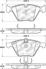 Kies-Motorsports Stoptech StopTech Performance 07-09 BMW E90/E92/E93 335i Coupe/Sedan Front Brake Pads D918