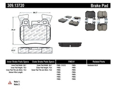 Kies-Motorsports Stoptech StopTech Performance 08-09 BMW 128i/135i Coupe Rear Brake Pads