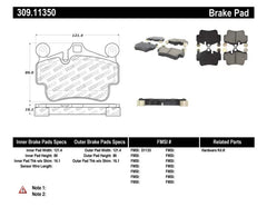 Kies-Motorsports Stoptech StopTech Performance 09-10 Porsche Boxster / 08-10 Boxster S/Cayman / 05-08 911 Front Brake Pads