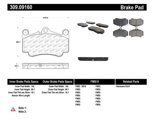 Kies-Motorsports Stoptech StopTech Performance Brake Pads