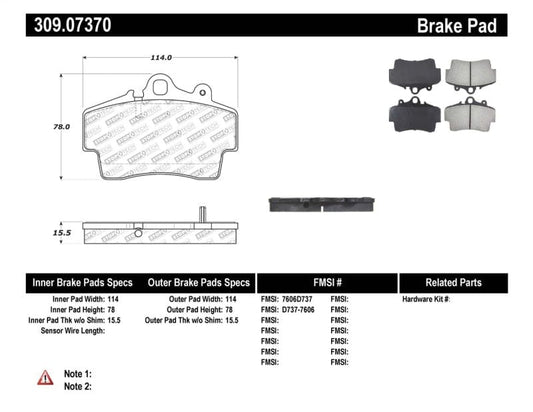 Kies-Motorsports Stoptech StopTech Performance Brake Pads