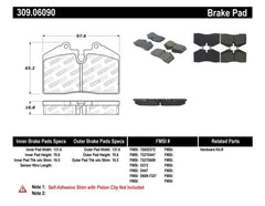 Kies-Motorsports Stoptech StopTech Performance ST-40 4 Piston Front Caliper Brake Pads