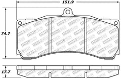 Kies-Motorsports Stoptech StopTech Performance ST-60 Front or Rear Caliper Brake Pads