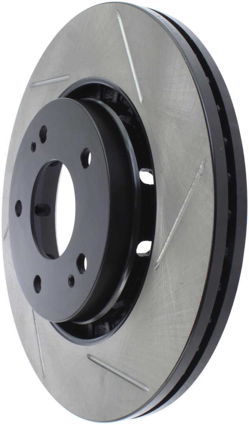 Kies-Motorsports Stoptech StopTech Power Slot 09-10 Lancer Ralliart Slotted Left Front Rotor