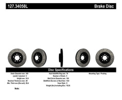 Kies-Motorsports Stoptech StopTech Slotted & Drilled Sport Brake Rotor