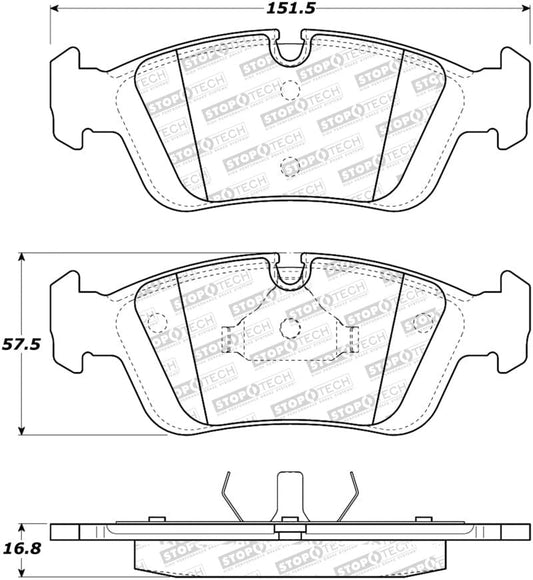 Kies-Motorsports Stoptech StopTech Sport Brake Pads w/Shims & Hardware - Front