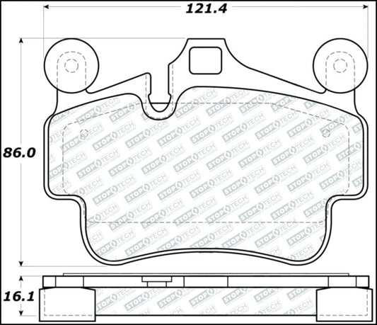 Kies-Motorsports Stoptech StopTech Street Select 17-18 Porsche 718 Boxster/Cayman (w/Ceramic Brakes) Front Brake Pads