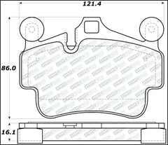 Kies-Motorsports Stoptech StopTech Street Select 17-18 Porsche 718 Boxster/Cayman (w/Ceramic Brakes) Front Brake Pads