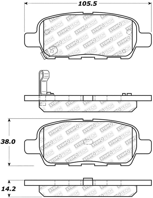 Kies-Motorsports Stoptech StopTech Street Select Brake Pads - Rear