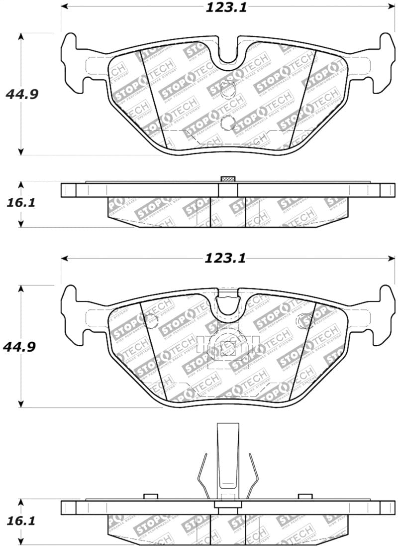 Kies-Motorsports Stoptech StopTech Street Select Brake Pads w/Hardware - Rear