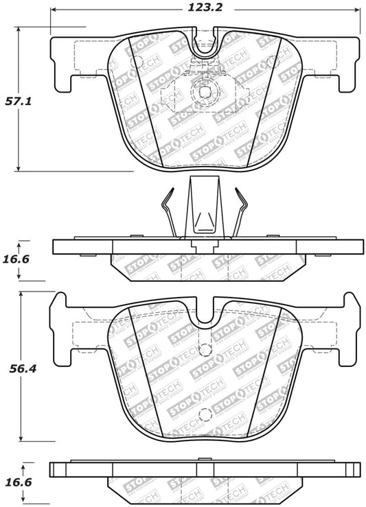 Kies-Motorsports Stoptech StopTech Street Select Brake Pads w/Hardware - Rear