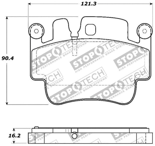 Kies-Motorsports Stoptech StopTech Street Touring 00-07 Porsche Boxster S / 06-07 Cayman Front Brake Pads