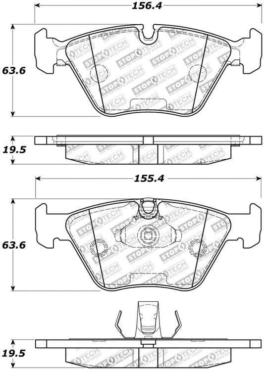 Kies-Motorsports Stoptech StopTech Street Touring 04-09 BMW X3 (E38) / 06-09 Z4 3.0(E86) Front Brake Pads