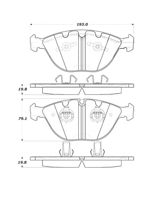 Kies-Motorsports Stoptech StopTech Street Touring 06-09 BMW M5 E60 / 07-09 M6 E63/E63 Front Brake Pads