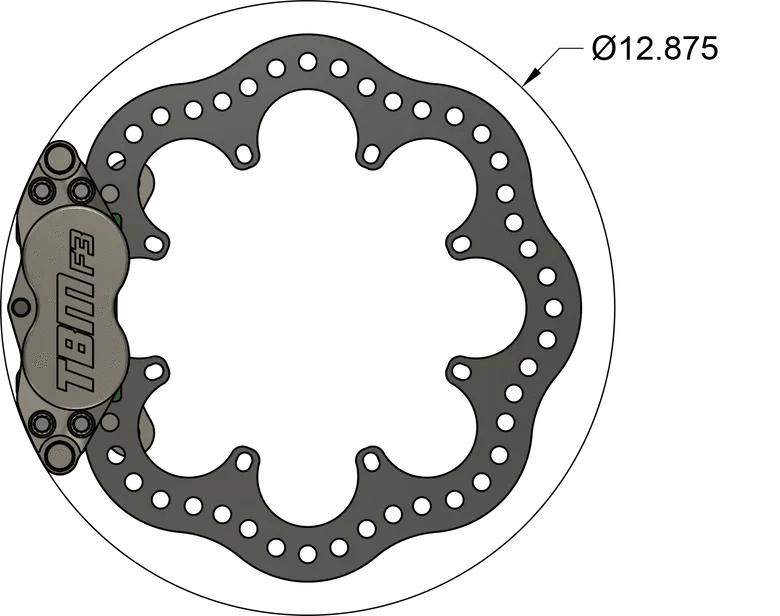 Kies-Motorsports TBM Brakes 2023-24 BMW M340,M240,M440,Z4 Rear Drag Racing Brake Kit