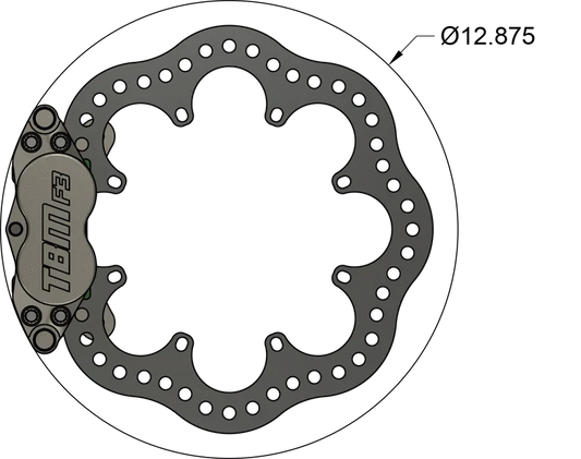 Kies-Motorsports TBM Brakes 2023-24 BMW M340,M240,M440,Z4 Rear Drag Racing Brake Kit