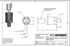 Kies-Motorsports TBM Brakes TBM Brakes RIFE 1600 PSI DTM Series Pressure Sensor Transducer 1/8" NPT