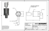 Kies-Motorsports TBM Brakes TBM Brakes RIFE 1600 PSI DTM Series Pressure Sensor Transducer 1/8" NPT