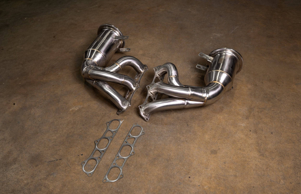 Kies-Motorsports Valvetronic Designs 400 Cell Catted Down Pipes For Porsche 992 GT3 / GT3 RS