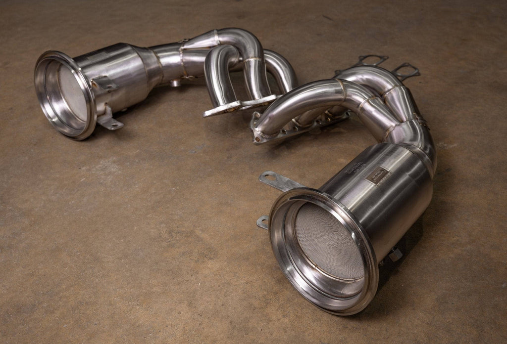 Kies-Motorsports Valvetronic Designs 400 Cell Catted Down Pipes For Porsche 992 GT3 / GT3 RS