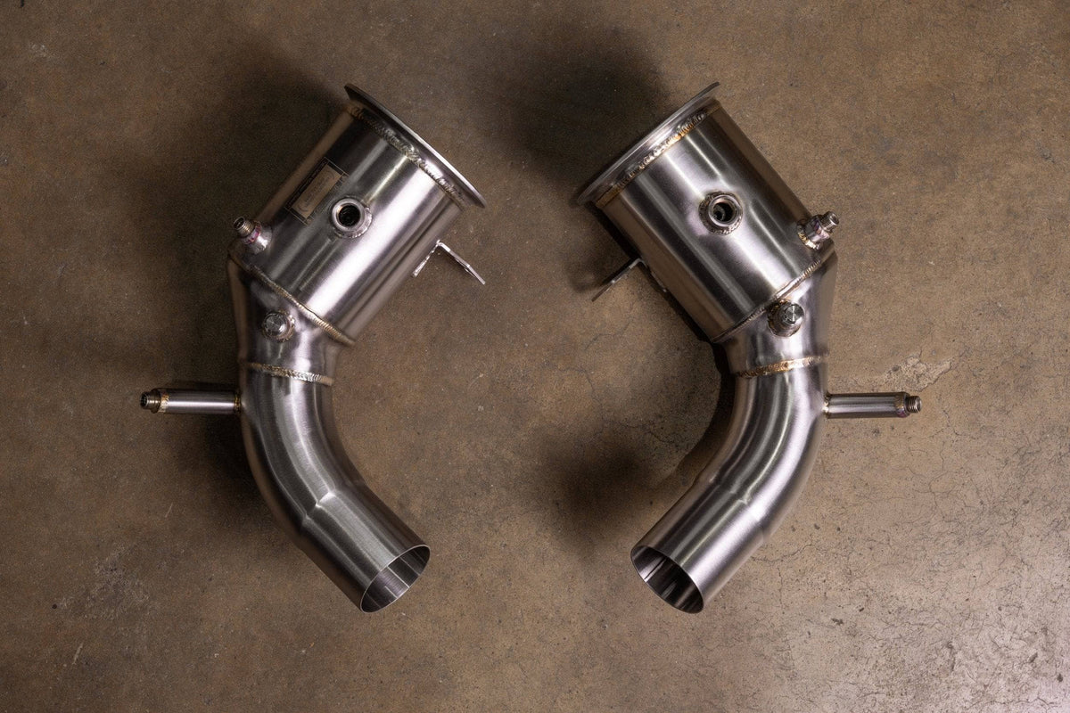 Kies-Motorsports Valvetronic Designs 400 Cell Catted Down Pipes For Porsche 992 Turbo / Turbo S