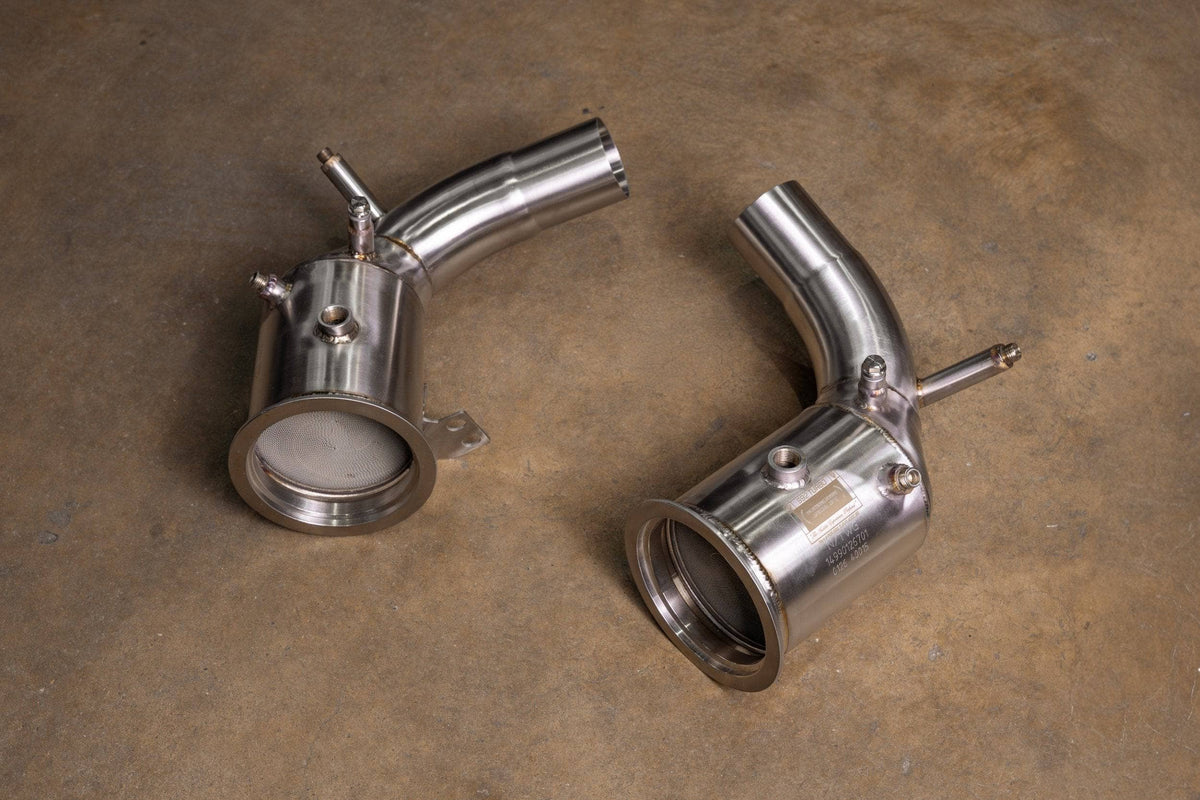 Kies-Motorsports Valvetronic Designs 400 Cell Catted Down Pipes For Porsche 992 Turbo / Turbo S