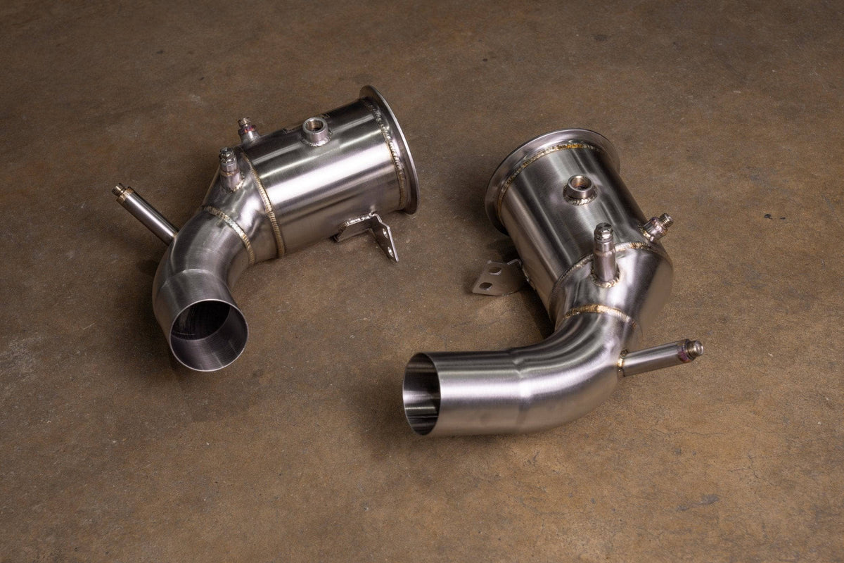 Kies-Motorsports Valvetronic Designs 400 Cell Catted Down Pipes For Porsche 992 Turbo / Turbo S