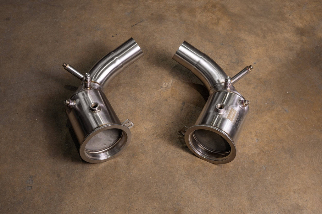 Kies-Motorsports Valvetronic Designs 400 Cell Catted Down Pipes For Porsche 992 Turbo / Turbo S