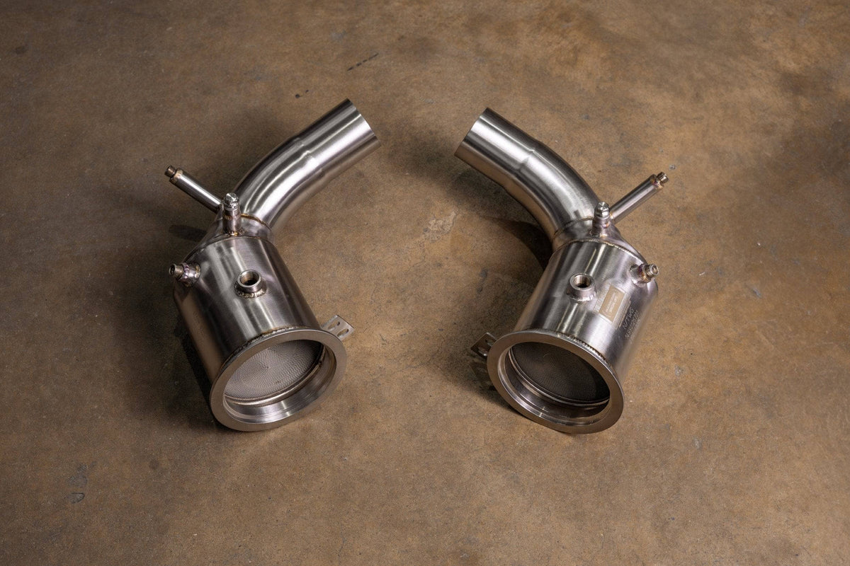 Kies-Motorsports Valvetronic Designs 400 Cell Catted Down Pipes For Porsche 992 Turbo / Turbo S