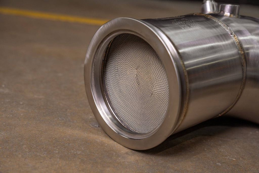 Kies-Motorsports Valvetronic Designs Audi C8 RS6 / RS7 400 Cell Catted Downpipes