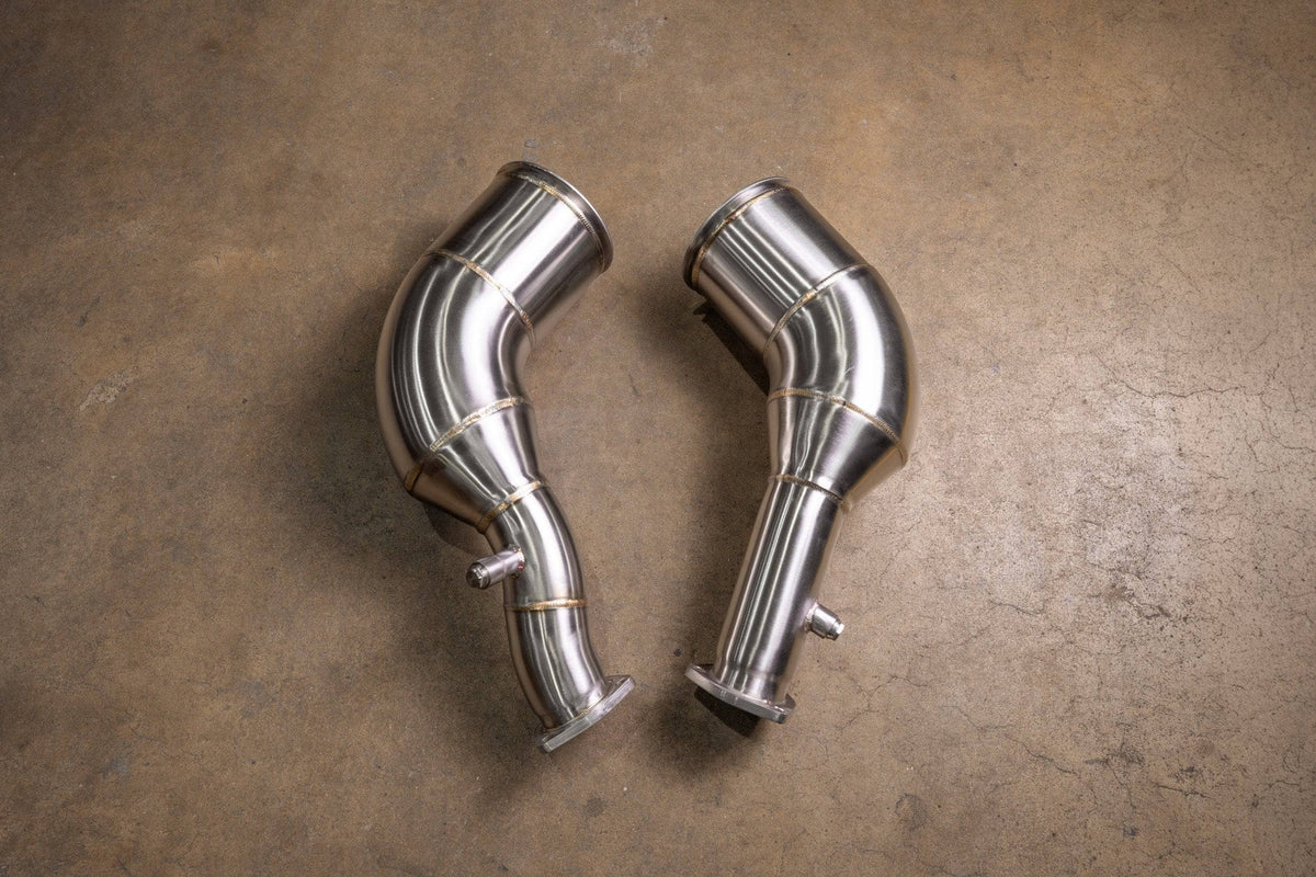 Kies-Motorsports Valvetronic Designs Audi C8 RS6 / RS7 400 Cell Catted Downpipes