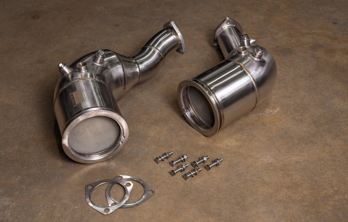 Kies-Motorsports Valvetronic Designs Audi C8 RS6 / RS7 400 Cell Catted Downpipes