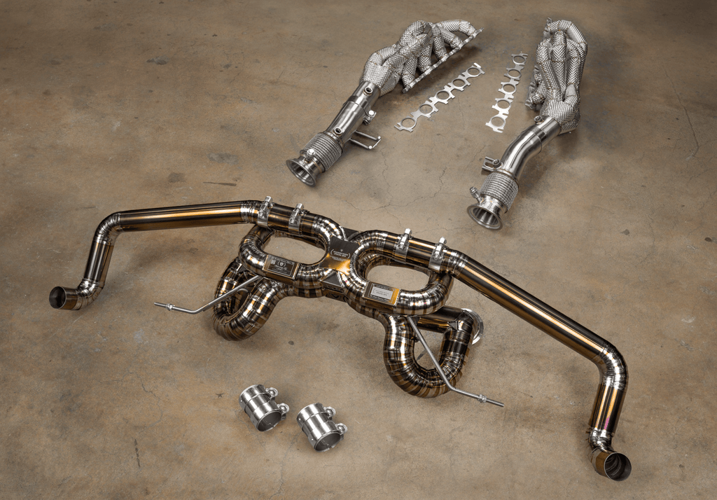 Kies-Motorsports Valvetronic Designs Audi R8 True F1 Exhaust System R8 V10 5.2 2017+ Gen 2 / True F1 Non Valved Catback  + Race Free Flow Headers / 6AL-4V Titanium