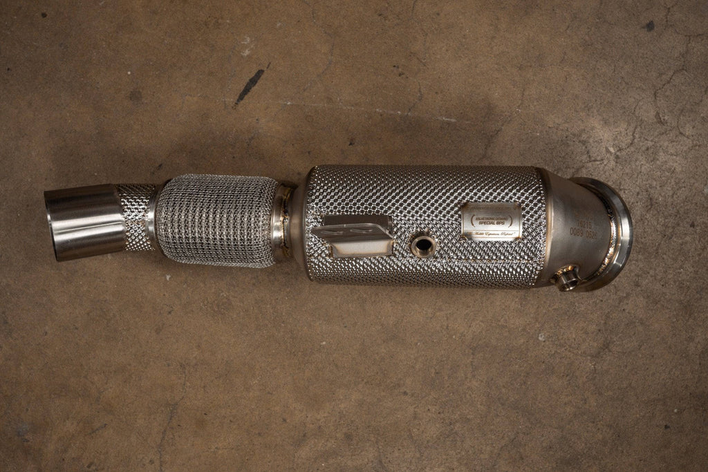 Kies-Motorsports Valvetronic Designs BMW B58 400 Cell Catted Downpipes