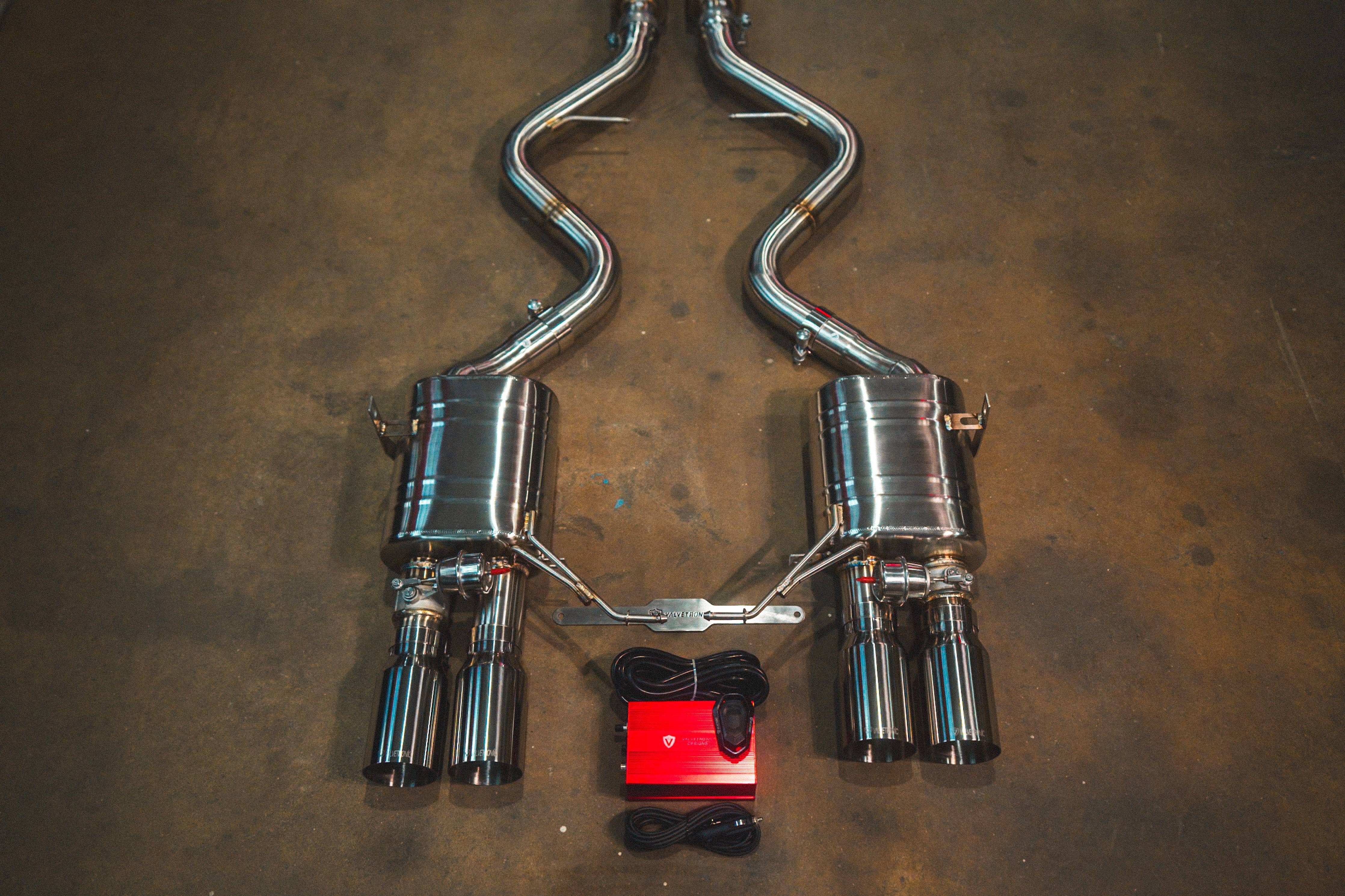 Kies-Motorsports Valvetronic Designs BMW E9x M3 Valved Sport Exhaust System (V2) AXLEBACK ONLY / (4) BRUSHED STEEL (3.5" OUTLET)