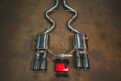 Kies-Motorsports Valvetronic Designs BMW E9x M3 Valved Sport Exhaust System (V2) AXLEBACK ONLY / (4) BRUSHED STEEL (3.5" OUTLET)
