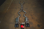 Kies-Motorsports Valvetronic Designs BMW E9x M3 Valved Sport Exhaust System (V2) '+ SPORT Euro 6 Catted 200 Cell MIDPIPE (Dual Resonated) / (4) BLACK (3.5" OUTLET)
