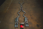 Kies-Motorsports Valvetronic Designs BMW E9x M3 Valved Sport Exhaust System (V2) '+ SPORT Euro 6 Catted 200 Cell MIDPIPE (Dual Resonated) / (4) BRUSHED STEEL (3.5" OUTLET)