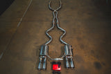 Kies-Motorsports Valvetronic Designs BMW E9x M3 Valved Sport Exhaust System (V2) '+ SPORT Euro 6 Catted 200 Cell MIDPIPE (Dual Resonated) / (4) BRUSHED STEEL (3.5" OUTLET)