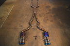 Kies-Motorsports Valvetronic Designs BMW F10 M5 / F06 M6 Valved Sport Exhaust System Burnt Gold - Titanium Grade 5 / (4) Brushed Steel (3.5" Outlet)