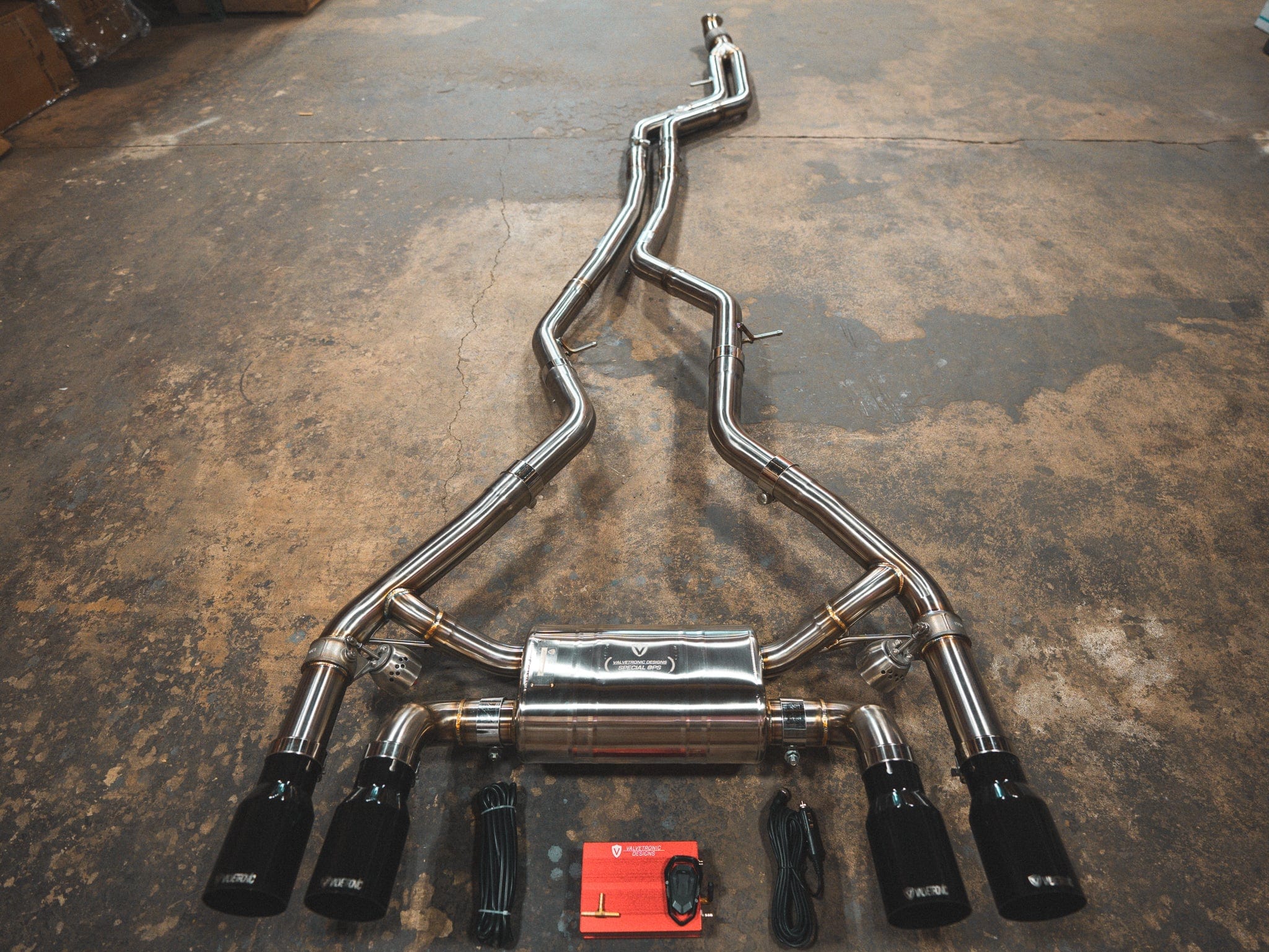 Kies-Motorsports Valvetronic Designs BMW F87 M2 Valved Sport Exhaust System (N55) (4) Black (3.5 outlet)