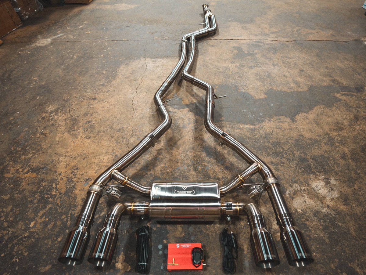 Kies-Motorsports Valvetronic Designs BMW F87 M2 Valved Sport Exhaust System (N55) (4) Brushed Steel (3.5" Outlet)