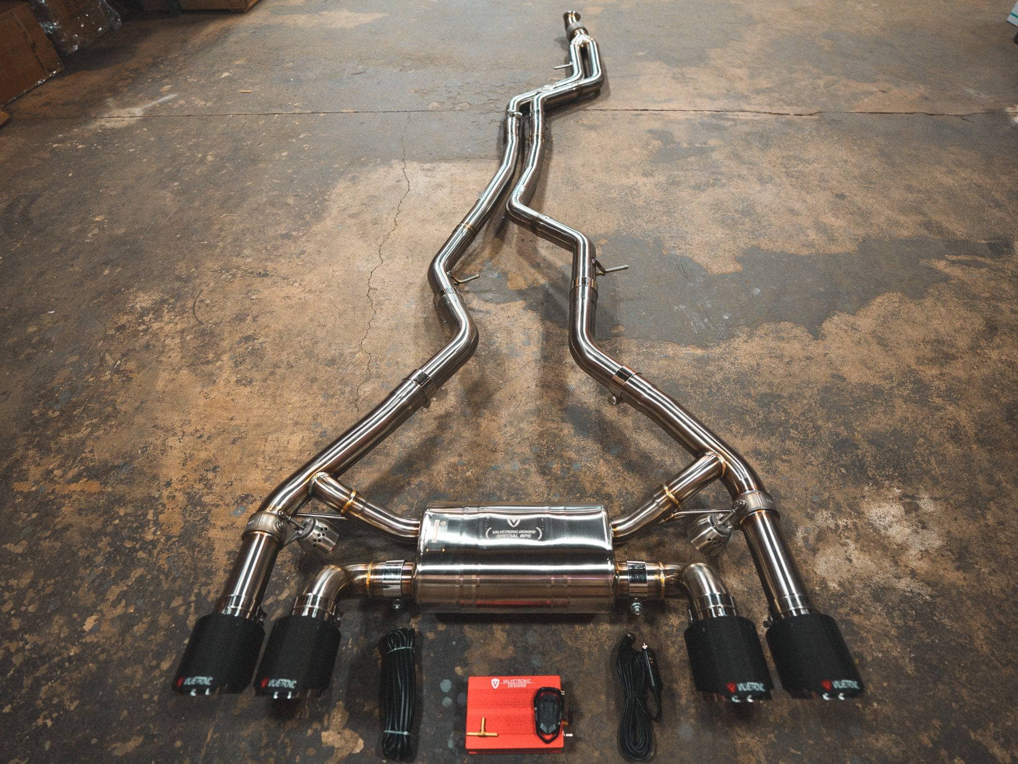 Kies-Motorsports Valvetronic Designs BMW F87 M2 Valved Sport Exhaust System (N55) (4) Carbon Fiber 1x1 (3.5" Outlet)
