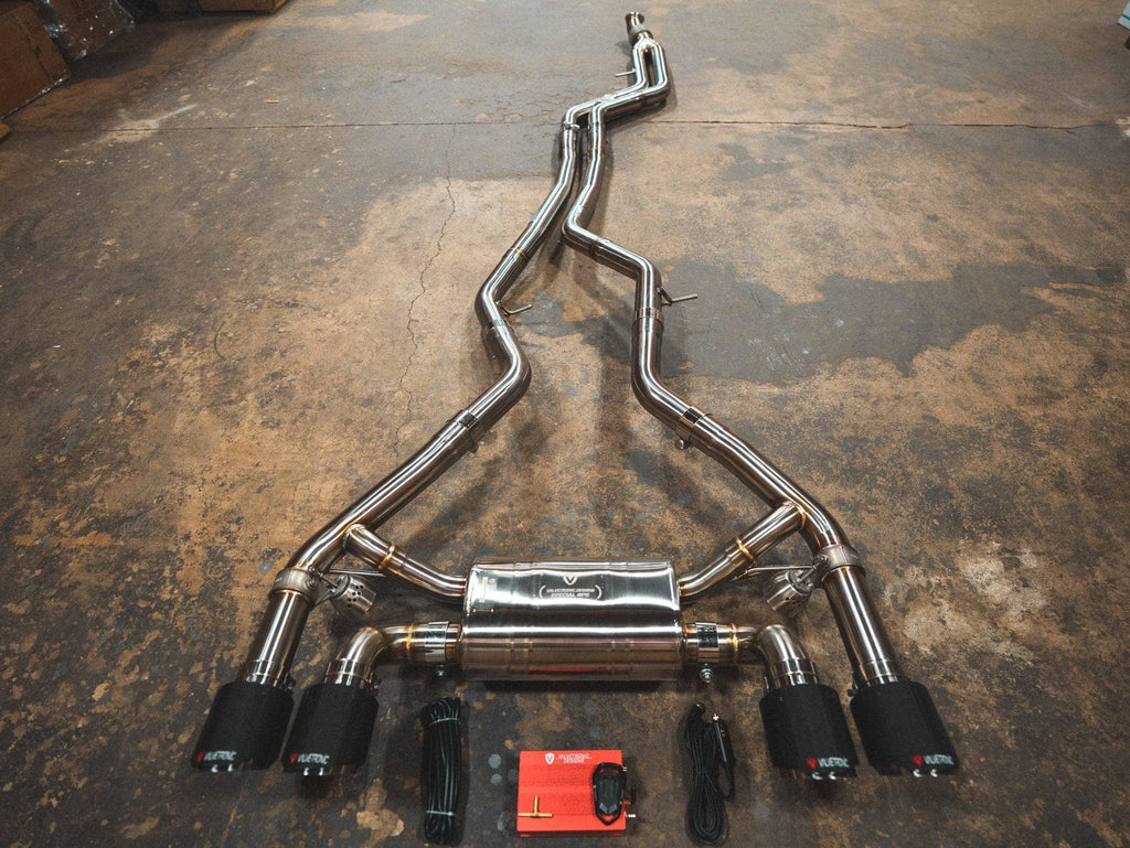 Kies-Motorsports Valvetronic Designs BMW F87 M2 Valved Sport Exhaust System (N55) (4) Carbon Fiber 1x1 (3.5" Outlet)