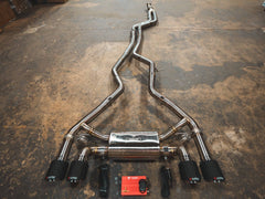 Kies-Motorsports Valvetronic Designs BMW F87 M2 Valved Sport Exhaust System (N55) (4) Carbon Fiber 1x1 (3.5" Outlet)