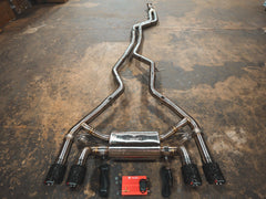 Kies-Motorsports Valvetronic Designs BMW F87 M2 Valved Sport Exhaust System (N55) (4) Forged Carbon Fiber  (3.5 outlet)